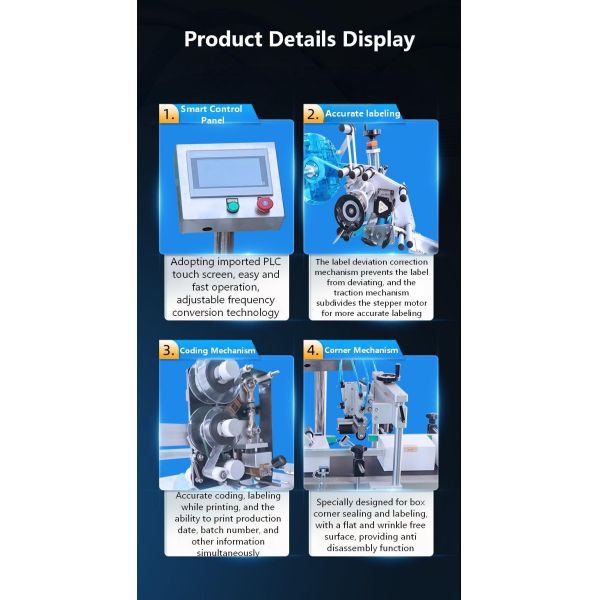 Fully automatic flat corner labeling machine CH-606 box corner labeling machine