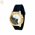 Customizable Stylish Unique Black and White Dial Arabic Watches with Silicone