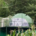 Wholesale Price Green Canvas Geodesic Dome Tent For Glamping