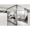 Buy cheap lastest style Frameless partition soundproof wall customized size glazed wall from wholesalers