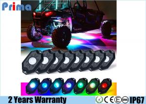 China RGB LED Rock Lights Multicolor Neon LED Light, Timing, Flashing, Music Mode for Underglow Off Road Truck SUV - 8 Pods on sale