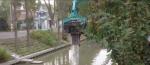 Green Color Mini Pile Driver , Small Pile Driving Equipment Compact Structure