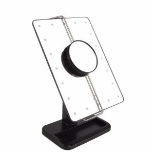 Wholesale Black LED Large Lighted Makeup Mirror / 10x Magnifying Mirror On Stand from china suppliers