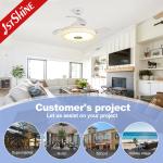 AC Motor Type 1stshine Retractable Blades Music Ceiling Fan With Speaker and