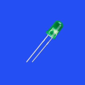 Wholesale 5mm 2.0Hz 1/8 Duty Cycle Tinted Diffused Green Color 520nm 2000mcd 60deg Round Head With Flange Flashing LED from china suppliers