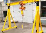 Concrete 7.5T Portable Gantry Crane With Electric Mobile Hoist