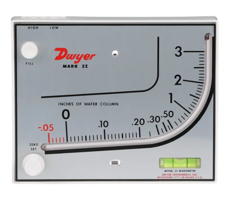 Dwyer Mark II Series Molded Plastic Manometer 0-7000 Fpm