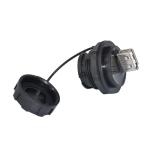4 Pin Ethernet Connector , IP67 USB 2.0 Male Connector For Communication