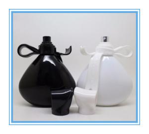 Wholesale 100ml solid black spary perfume bottle with screw pump from china suppliers
