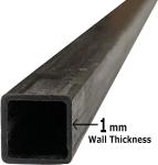 8mm X 8mm x 1000mm Pultruded 3K Carbon Fiber Square Tube Black Matte Finish
