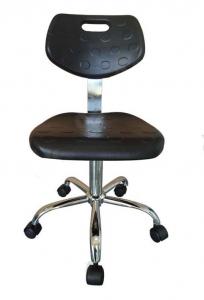 China Workplace Anti Static Stool ESD Safe Chairs Polyurethane Material Chrome Five Star Base on sale