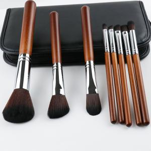 Wholesale 8PCS Makeup Brush Set Log Wooden Handle Cosmetic Brush With Private Label from china suppliers