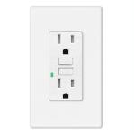 15A 125V 60Hz GFCI Power Outlet Safe Socket Wall Mounted Self grounding