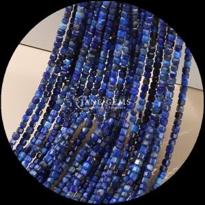 Wholesale Polished Multi Color Lapis Lazuli Amazonite Cube Cut Gemstone Beads for DIY Jewelry Making from china suppliers
