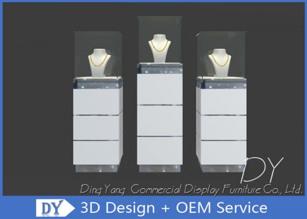 Quality Modern Tower Jewelry Display Case / Jewellery Display Cabinets for sale