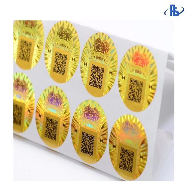 3D Anti Fake Holographic Security Labels , Custom Security Hologram Stickers