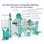 Modern Compact Auto Complete Set Combined Rice Milling Machine with 51.52 kw in