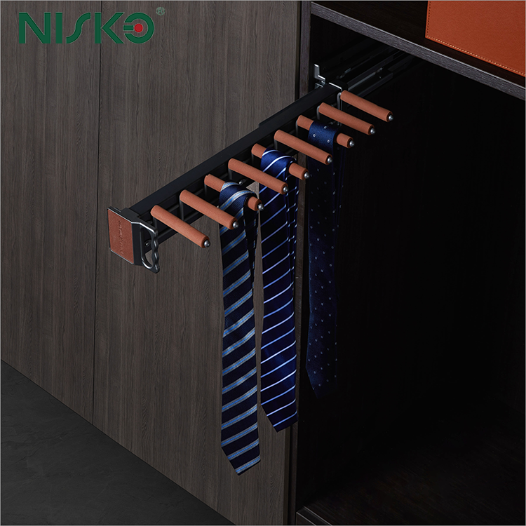 Wholesale Pull out Soft-closing Side Mounted Closet Ties Rack from china suppliers