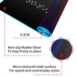 Custom Logo 900*400*3mm Gaming Qi 15W Fast Wireless Charging Mouse Pad for
