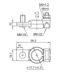 TS16949 Positive Forging Automotive Battery Clamp CW612N Dark Tin Plating