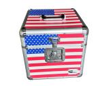 America Flag DVD Storage Case 7'' Alu Storage Box For CDS USA Flag Aluminum Case