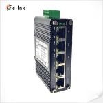 Mini Industrial PoE Switch 4 Port 10/100TX 802.3at PoE 1Port 100TX Ethernet