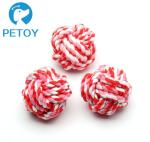 Cotton Indestructible Rope Ball Dog Toy Bright Color ODM Services