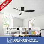 Plastic Blades 52" Smart Ceiling Fan with WiFi Music Play and Metal Lamp Body