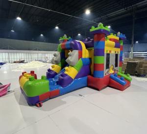Wholesale Tarpaulin Commercial Bounce Houses With Slides Amusement Bouncy Castle Combo from china suppliers