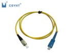 Hybrid Single Mode Fiber Optic Patch Cord , FC - SC FC - LC Fiber Patch Cord