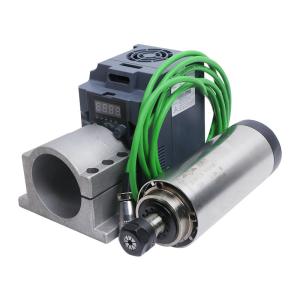 Wholesale 2.2KW ER20 24000rpm 220v CNC Round Air Cooled Spindle Motor Kit With Frequency Converter from china suppliers