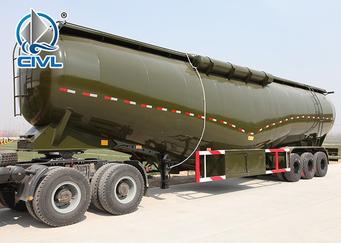 3 Axle SINOTRUK Bulk Cement Tank Semi Trailer Trucks With 55-65CBM Weichai Engine And Wuhu Air Compressor