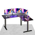 Ultra-Strong Triple Motor Wooden L Shaped Standing Corner Desk for Suppliers'