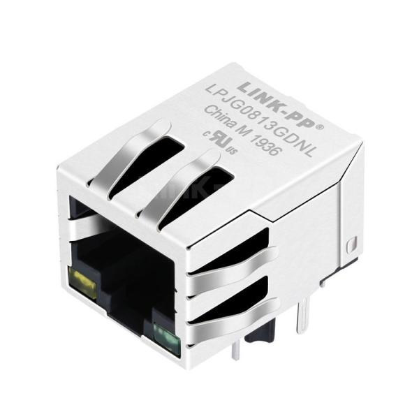 WE 7499111121A Compatible LINK-PP LPJG0813GDNL 100/1000 Base-T Tab Down Yellow