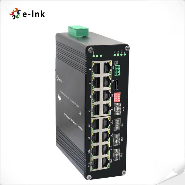Industrial Managed Switch L2+ 16-Port 10 100 1000T + 4-Port 1000X SFP Ethernet