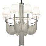 Modern silver Black Tassel chandelier lighting living room luxury chandelier(WH