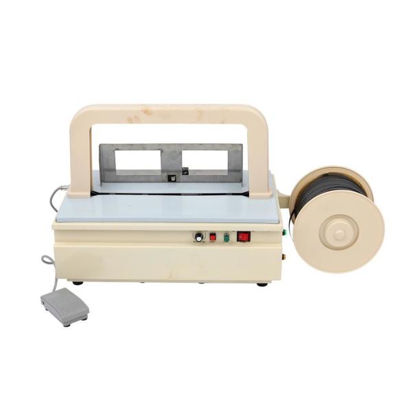 Mini Power Table Strapping Machine Semi Automatic Plastic Tray Table Top Banding