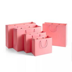 Wholesale ISO Offset Printing Clothing Paper Bags Underwear Cinnamon Pink Paper Bag from china suppliers