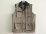 Mens classic vest，mens waist coat, gilet, vest in peach skin fabric, beige