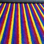 Nice Looking Rainbow Grass Artificial Turf For Kindergarten Amusement Park