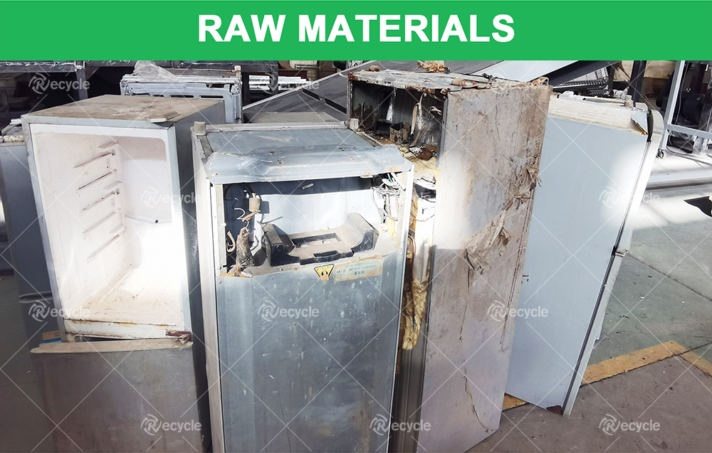 Large / Small Capacity Waste Refrigerator Recycling Line Eco Friendly