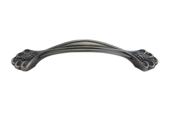 leaf design zinc alloy hardware kitchen cabinet antique furniture pull handle