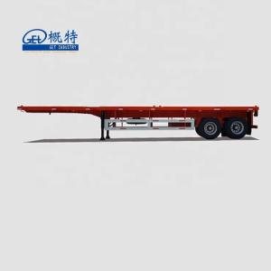Wholesale FUWA BPW Axle 40ft Container Transport Flatbed Semi Trailer with Air Suspension Optional from china suppliers