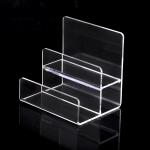 Multi Tier Acrylic Wallet Display Stand Plexiglass Retail Display Free Standing
