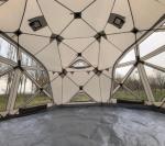 Spherical tent. It is a camping tent for fishing that provides cold protection