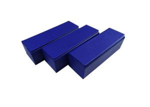 Wholesale Blue Custom Logo Pu Leather Optical Glasses Case Medium-size Sunglasses Packing from china suppliers