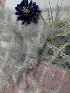 Wholesale 125CM Blue Geometric Lurex Applique Embroidery Fabric from china suppliers