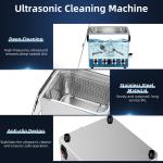240W Professional-Grade Ultrasonic Cleaner with Degas Semi Modes 10L Capacity