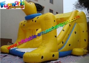China Water Proof Inflatable Dry Slide Yellow Funny Dog Slide For Children on sale
