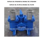 LOW PRESSURE DUPLEX OIL STRAINER MODEL AS65 CB/T425 CAST IRON BODY WITH